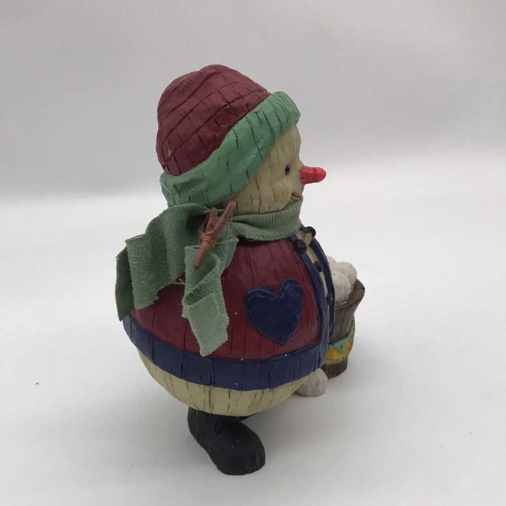 Vintage K. Killip for DEMdaco Snowman with Bucket of Snowballs Figurine (1999) - Picture 3 of 7